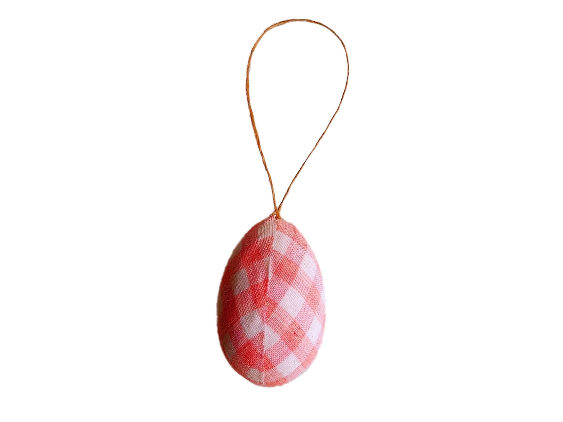 Ovos de Páscoa embrulhados em rosa e branco, 4x6cm LAXISCREED