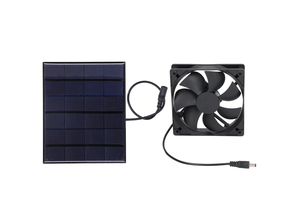 Ventilador Solar Portátil 3.5w 6v para Pets e Camping