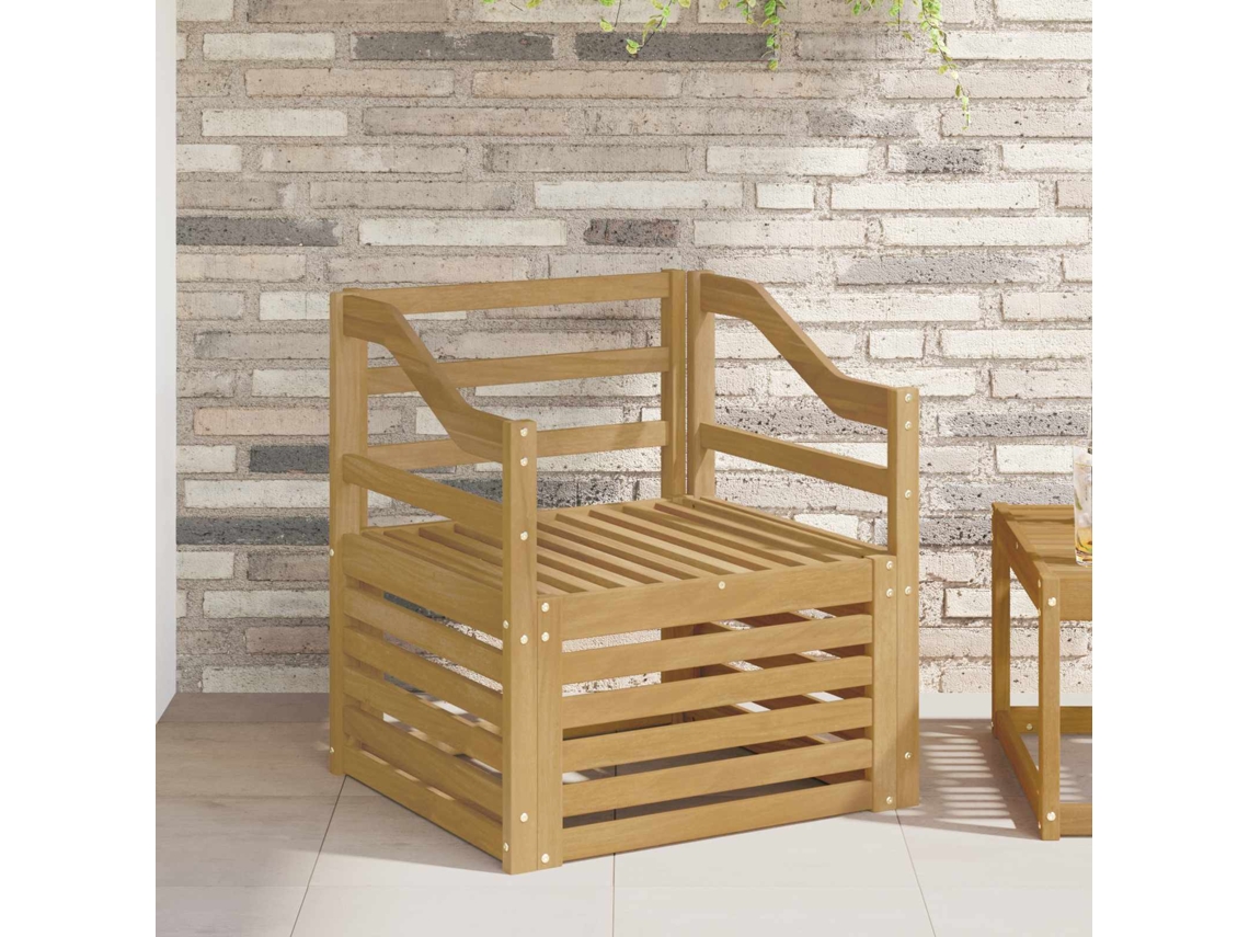Vidaxl Conjunto De Sofás Para Exterior Madeira Sólida De Acácia Branco