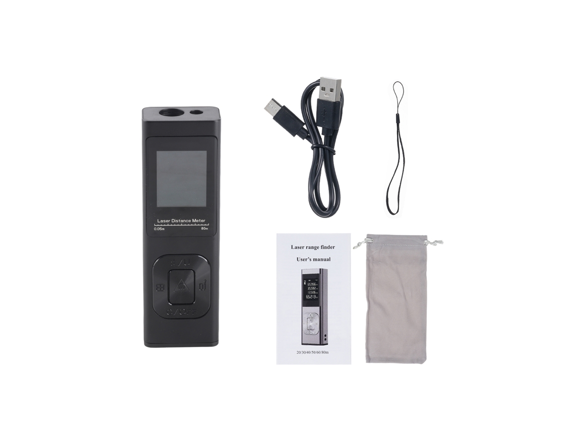 Medidor De Distância Portátil De Alta Precisão Com Lcd E Funções Ip54