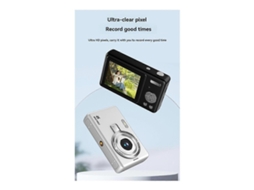 Câmera Digital Hd 1080p 96mp Para Crianças Zoom 16x, Prata Brilvibera