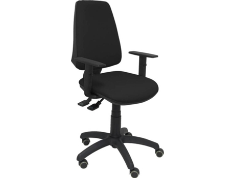 Silla de Oficina Elche S bali negro brazos regulables ruedas de parquet