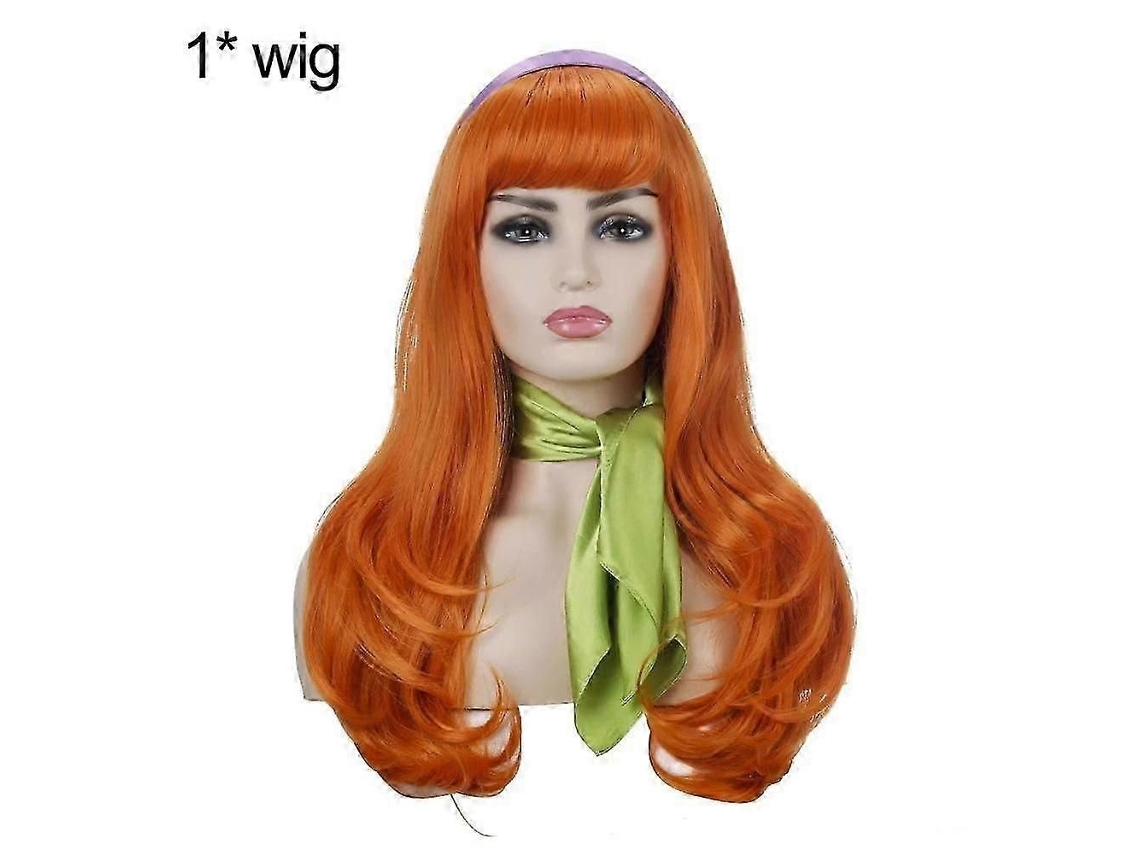 Peruca Sintética Laranja para Cosplay da Daphne de Scooby doo. TAISHENGDA