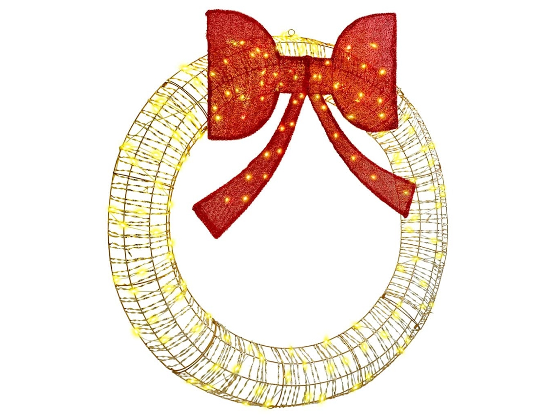 Decoração De Natal Vidaxl Branco Quente Plástico (120 Cm)