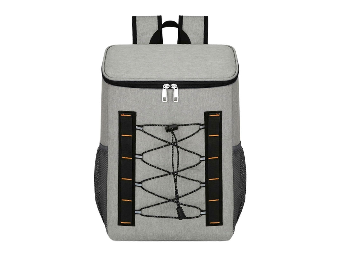 Mochila Térmica Impermeável E À Prova De Vazamentos, Com Grande Capacidade, Ideal Para Piqueniques, Camping E Viagens Ao Ar Livre, Na Cor Cinza.