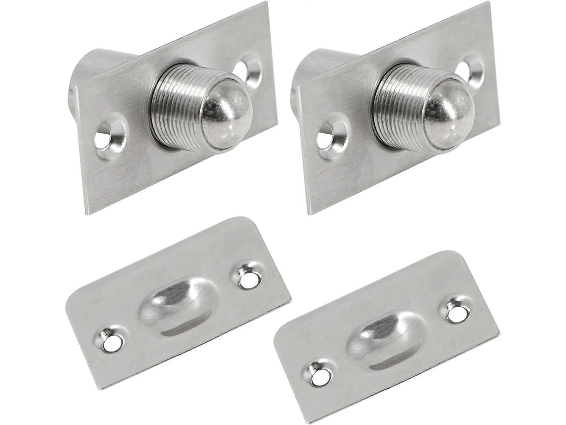 Topes de Porta de Aço Inoxidável Ajustáveis com Rodas e Parafusos, para Armários e Despensas S/MARCA
