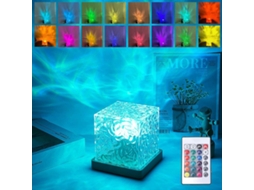 Abajur de Mesa Cristal Led, Abajur de Mesa em Formato Diamante Acrílico, Abajur de Cabeceira BRILVIBERA