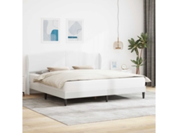 Vidaxl Estrutura da Cama Branco 180 X 200 Cm Couro Sintético