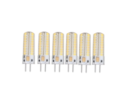 Conjunto de 6 Lâmpadas Led Gy6, 35 de 7w, 700lm, 72 Leds, Rotação de 360 Graus, Tipo Milho CHABERLU