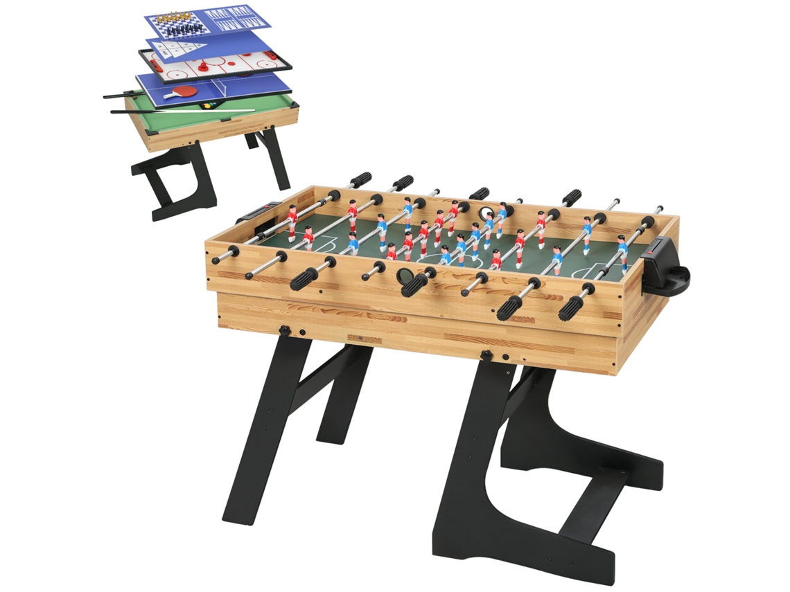 Mesa Multijogos 13 em 1 120x106x82 Cm (futebol de Mesa, Bilhar, Adulto e Criança)
