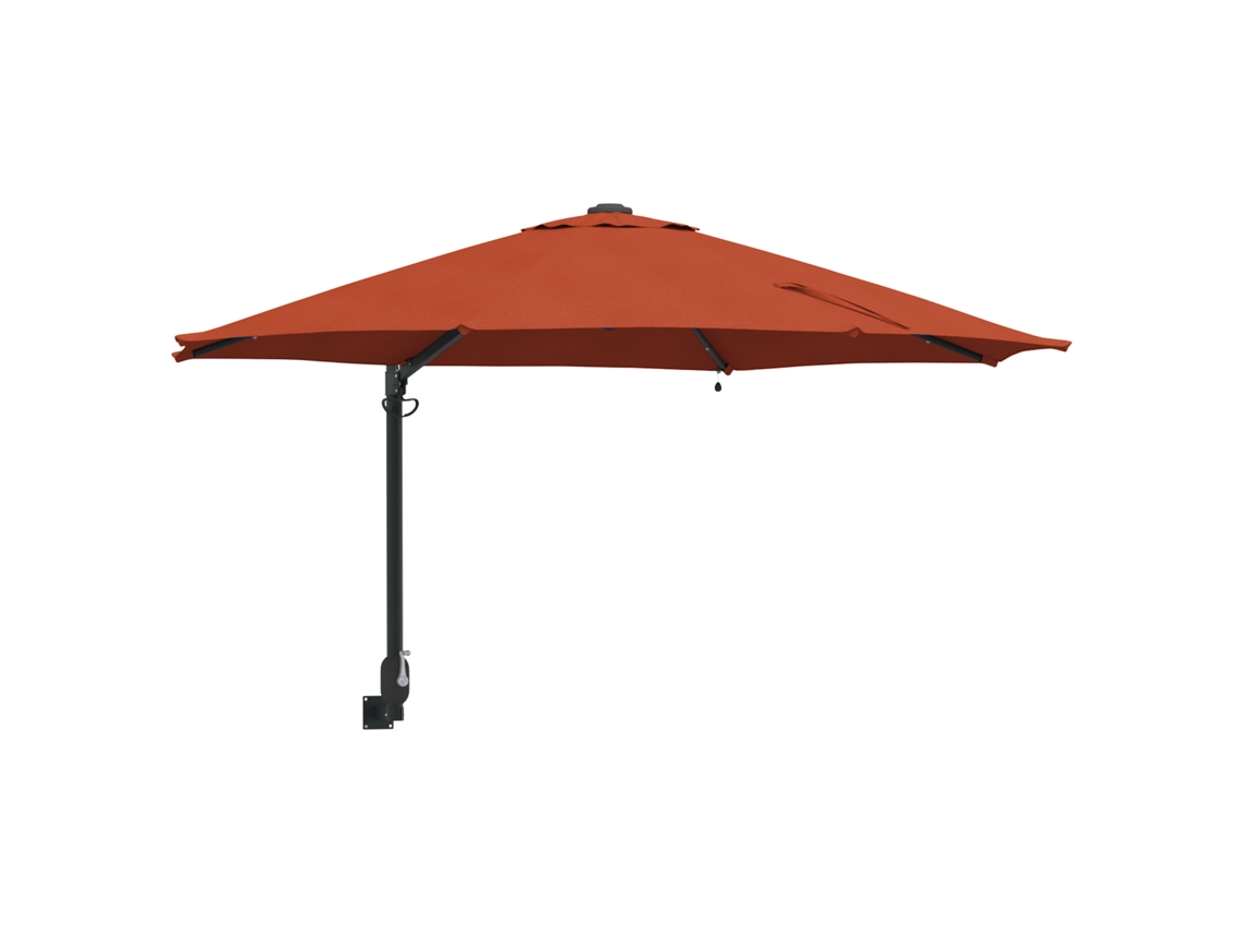 Conjunto 1 Guarda-sol De Jardim Vidaxl Vermelhão Poliéster (248 X 248 X 148 Cm)