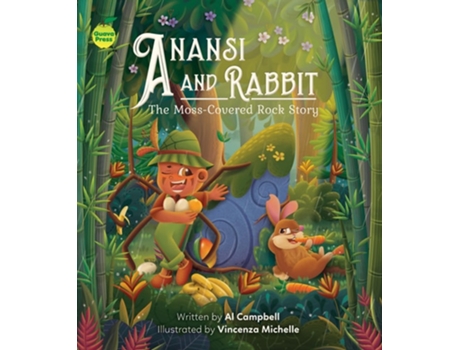 Livro Anansi and Rabbit The Moss-Covered Rock Story de Vincenza Michelle (Inglês)