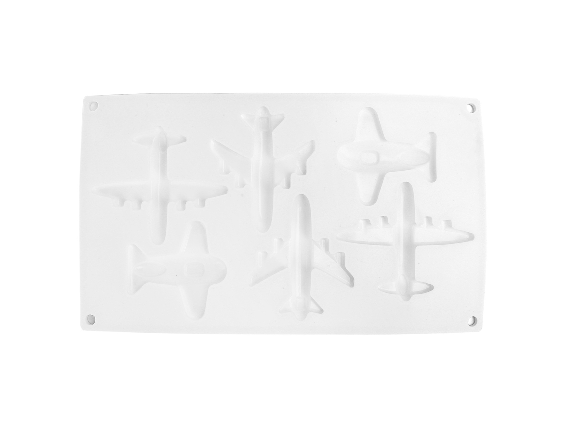 Molde De Silicona Em Forma De Avião 6 Espaços Para Bolos Chocolate Decoração Baking Diy Cozinha Lar