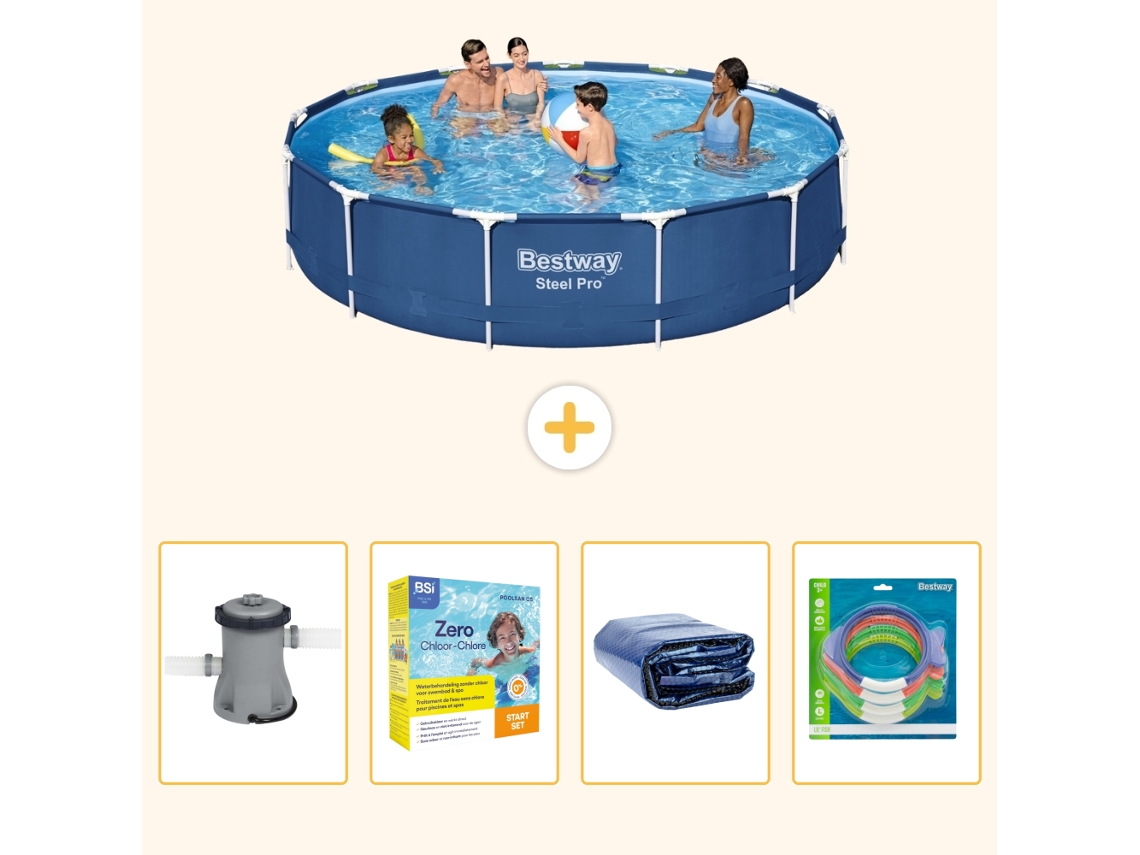 Bestway Piscina Bestway Steel Pro Redonda - 396x84 Cm - 5-peças S181