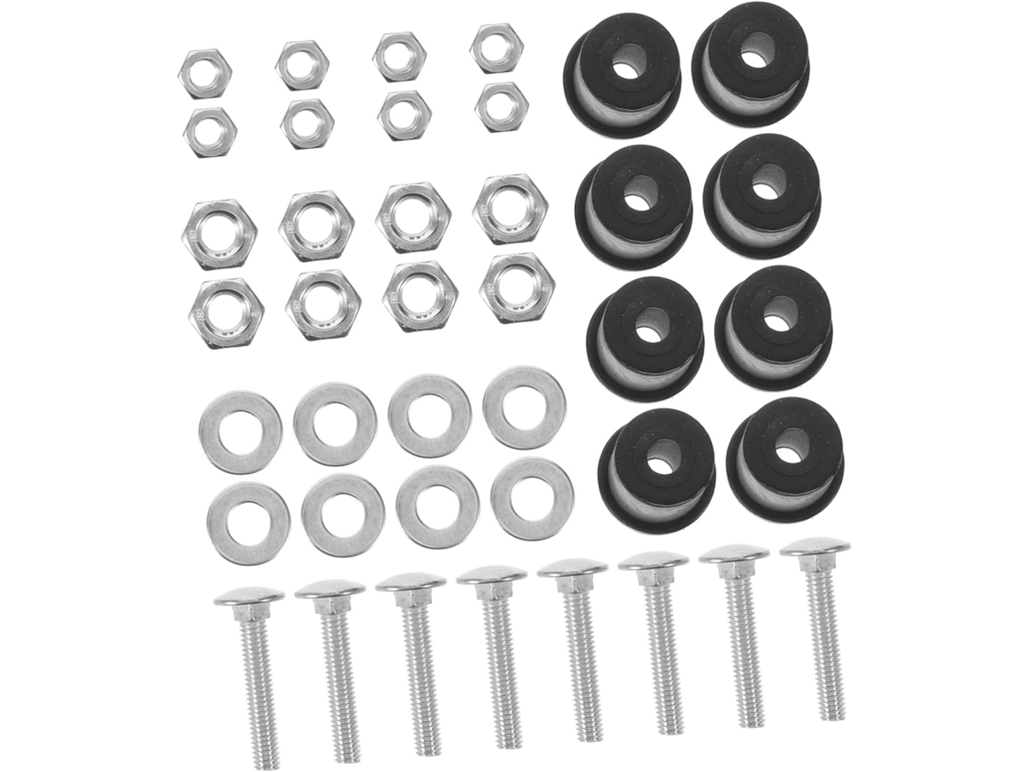 Shineofi Kit De 8 Peças Para Lavatório Com Tampões Borracha E Parafusos Ferro Balanço Cama Salão