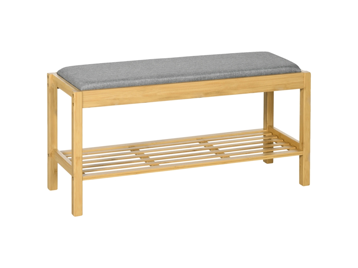 Rack De Sapatos, Bambu, 90 Cm X 30 Cm X 46 Cm, Cabe 3 Pares, Multi-funcional, Fácil De Limpar