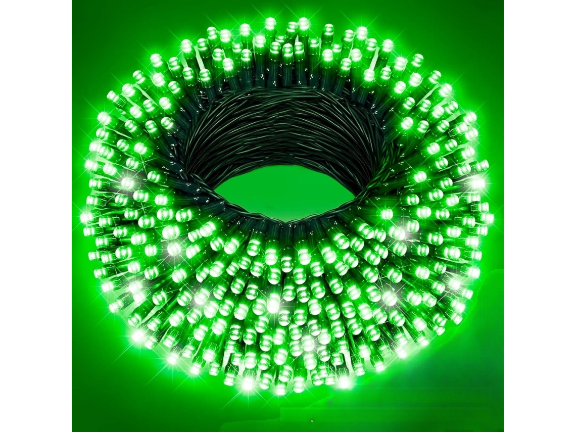 Led String Lights, Cordão De Luzes De Natal De 10 M 100 Led, 8 Modos E Timer Verde Spqment