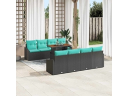 Vidaxl Conjunto De Sofá De Jardim 9 Unid. 8-número De Lugares