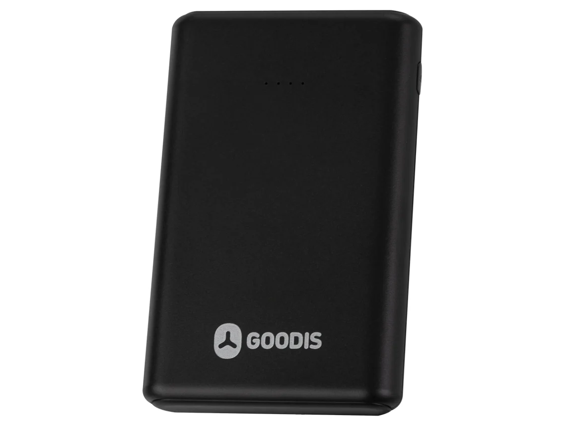 Powerbank GOODIS (5000 mAh - Micro USB + USB-C - Preto)