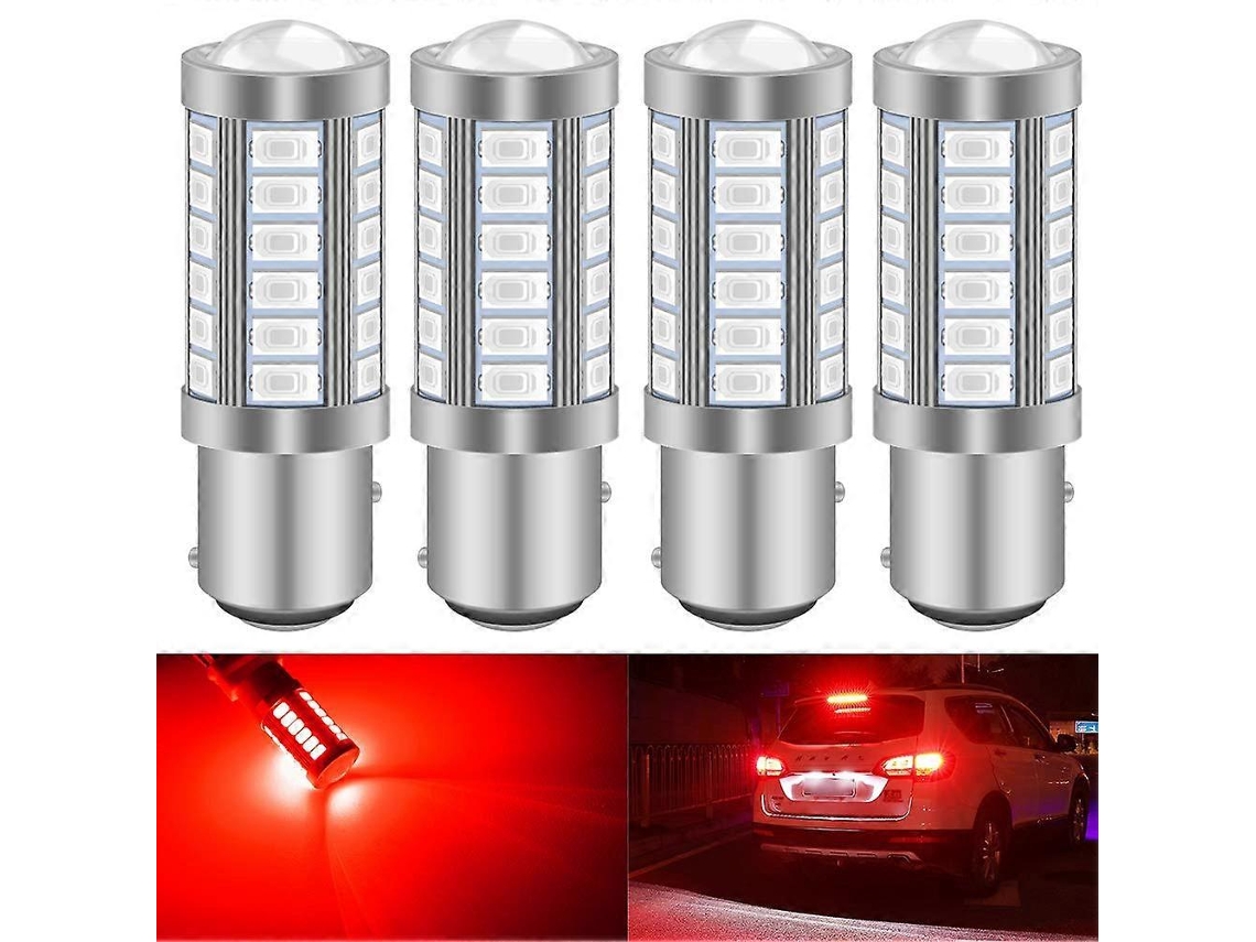 Omni bombillas Led para Carros Vermelho 1157 Bay15d P21/5w 5630 33smd Canbus 900lm 12 30v 3.6w (4 Unidades)