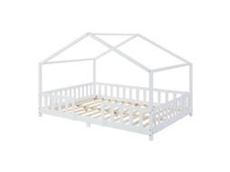 Cama de Criança Treviolo Forma de Casa Pinho 140X200 Cm Branco Mate [EN.CASA]