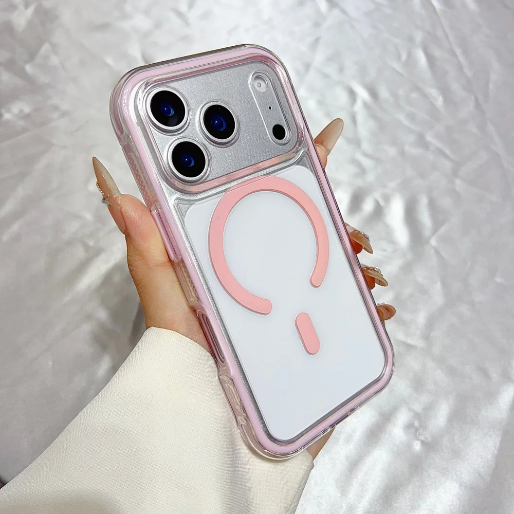 Capa Magsafe Para Iphone 11 (rosa) Com Faixa Antiderrapante Macia Original E Fecho Magnético.