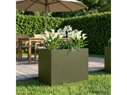 Vidaxl Vaso De Jardim Verde-azeitona 60 X 40 X 50 Cm