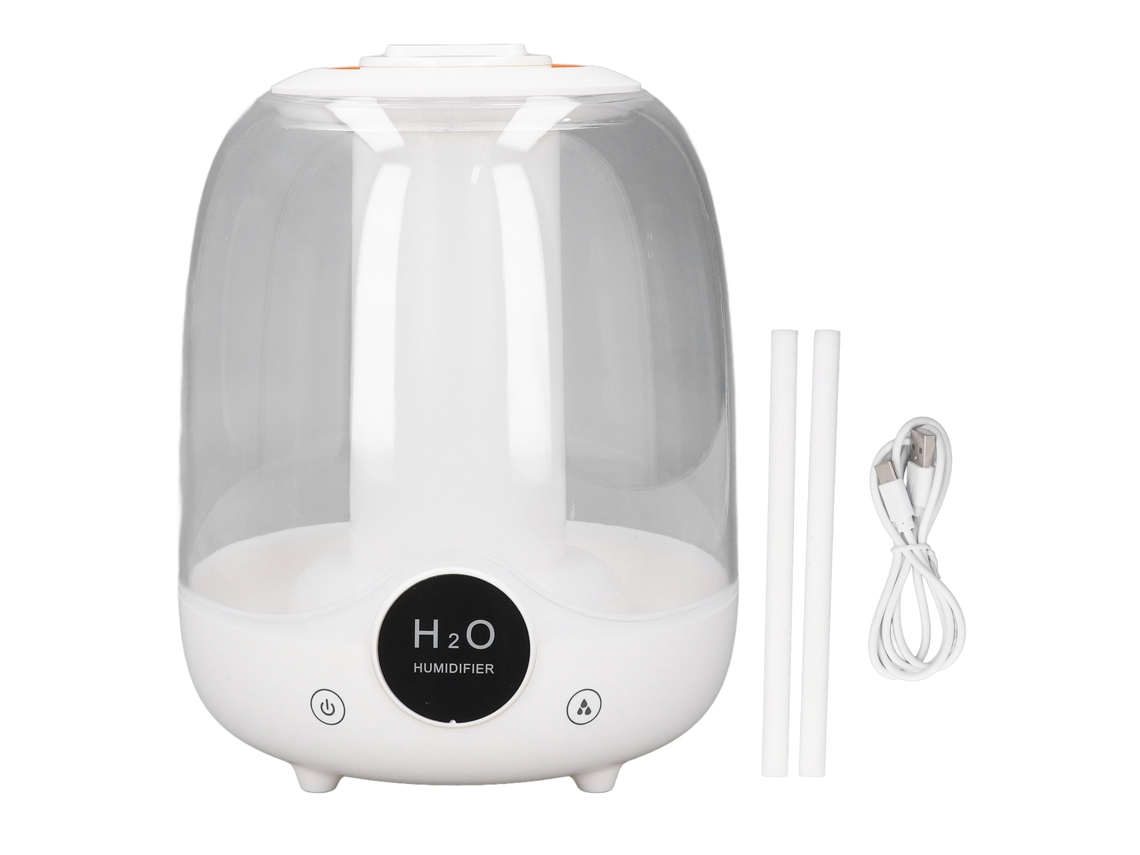 Umidificador de Mesa 3l com Aromaterapia e Dupla Nebulização para Casa e Escritório