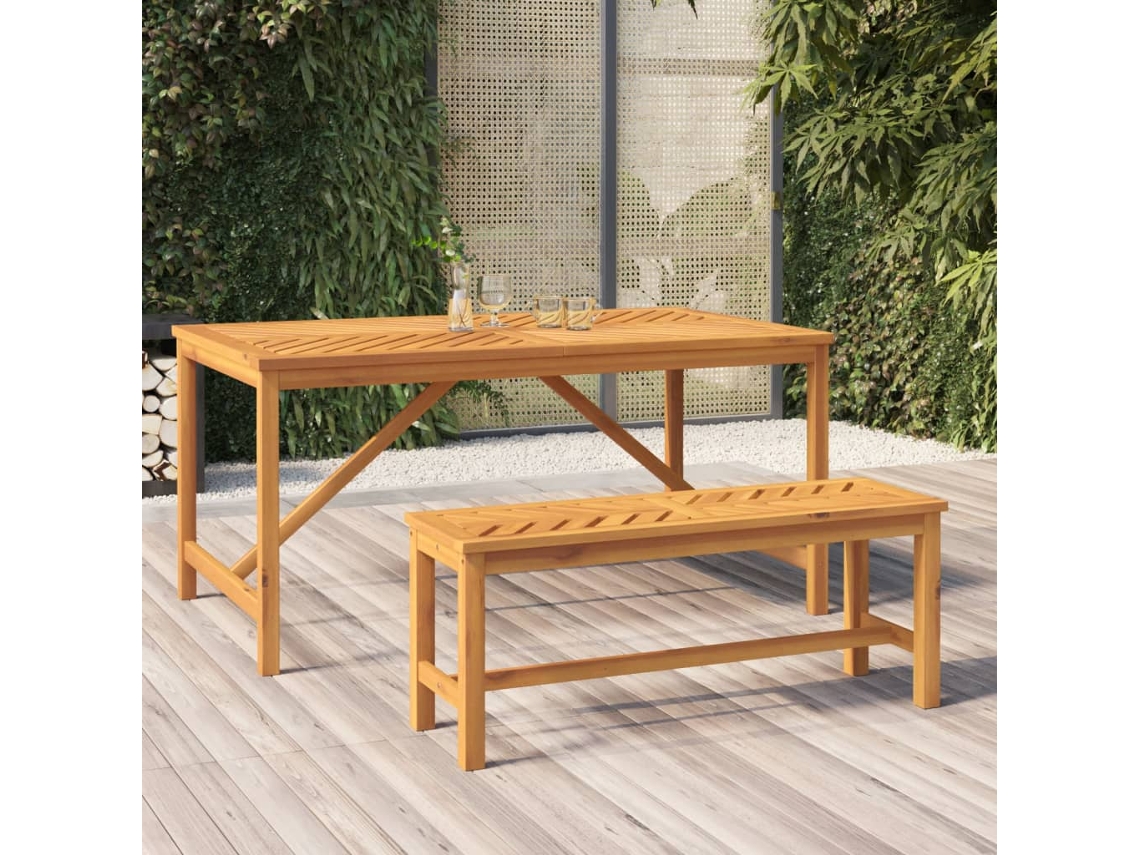 Vidaxl Banco De Jardim 110 Cm Madeira De Acácia Maciça