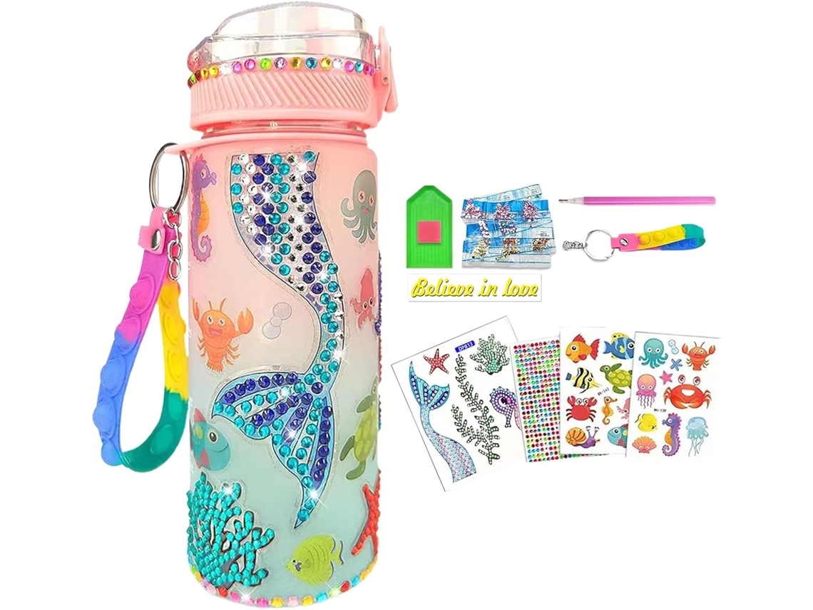 Decore Sua Própria Garrafa De Água - Garrafa Colorida, Kit Faça Você Mesmo