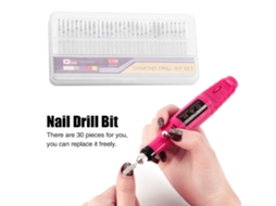 30 Piezas Set De Brocas De Diamante Para Taladro De Uñas Herramienta De Pulido Rotativa Para Manicure c