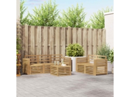 Vidaxl Conjunto De Sofás Para Exterior 6 Unid. Branco