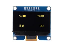 Módulo de Tela Display de 1.54 Polegadas, 128x64, SPI, Amarelo