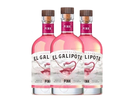 Rum EL GALIPOTE Pink Licor Rum (0.7 L - 3 Unidades)