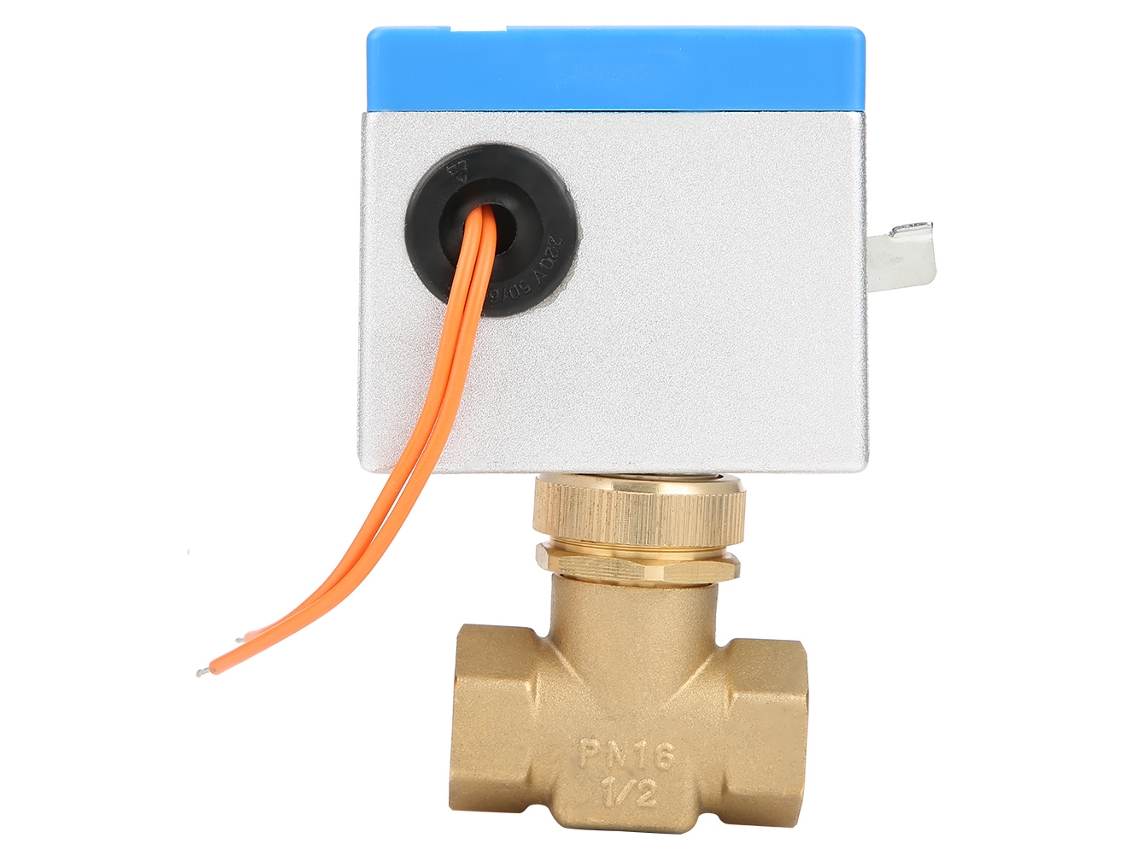 Válvula De Esfera Eléctrica De 2 Vias Laxiscreed Dn15 Em Latão Para Ar Condicionado Ac220v