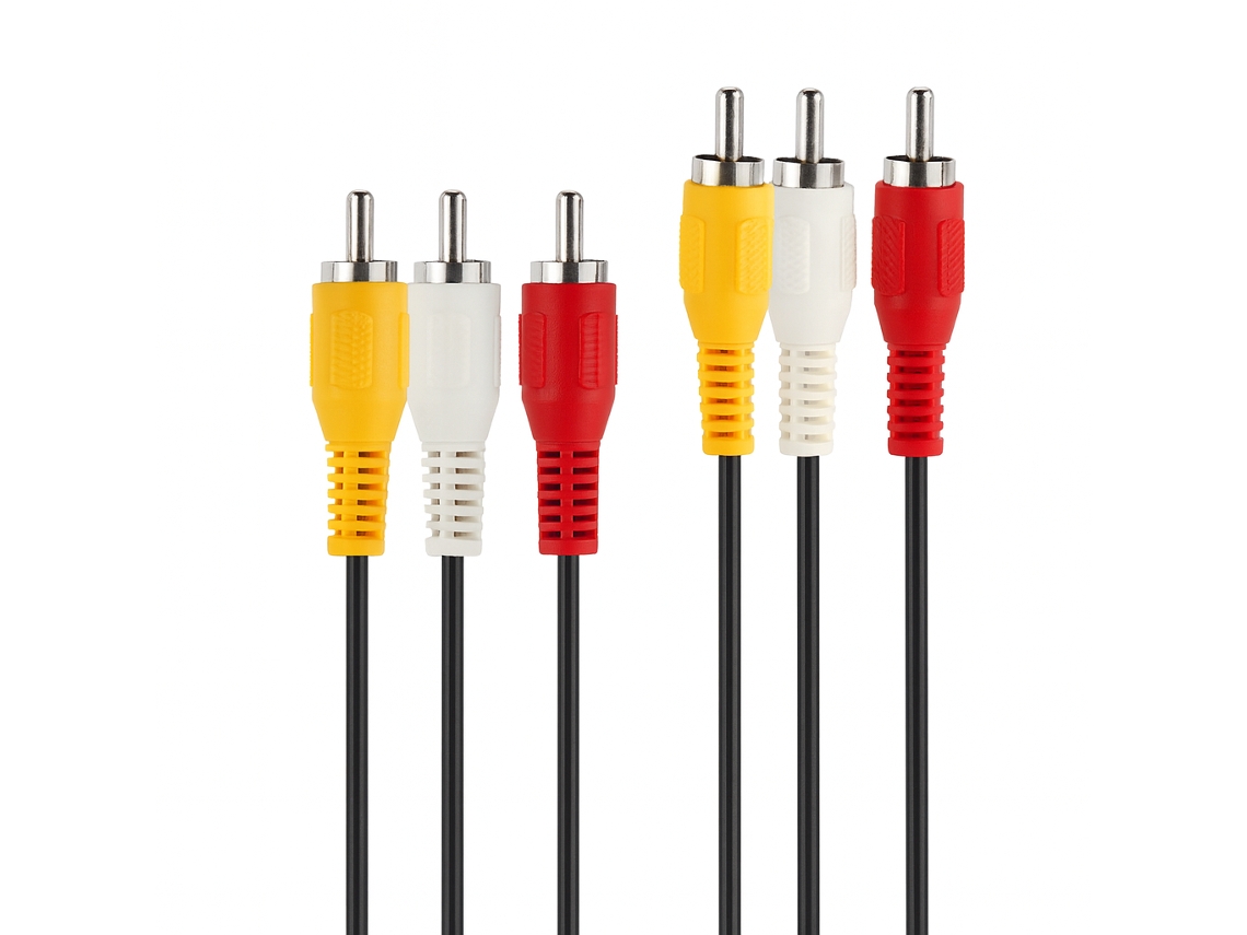 Cabo 3 Rca M Para 3 Rca M 3m Sanda Sd-7217 Preto