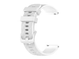 Bracelete de Smartwatch para Garmin Venu SQ 20mm de silicone listrada de fibra de carbono (branca)