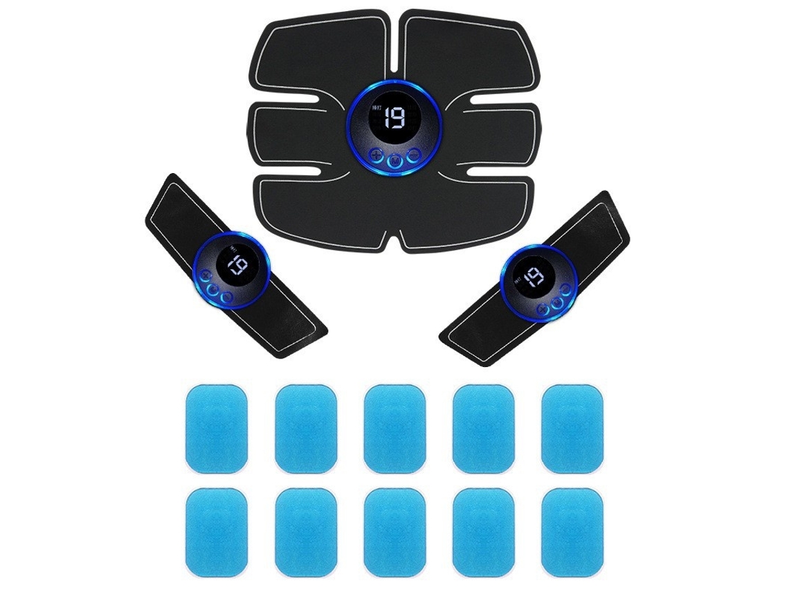 Lurelia Estimulador Abdominal Muscular Abdominal Ems Home Gym Usb Conjunto De 8 Peças