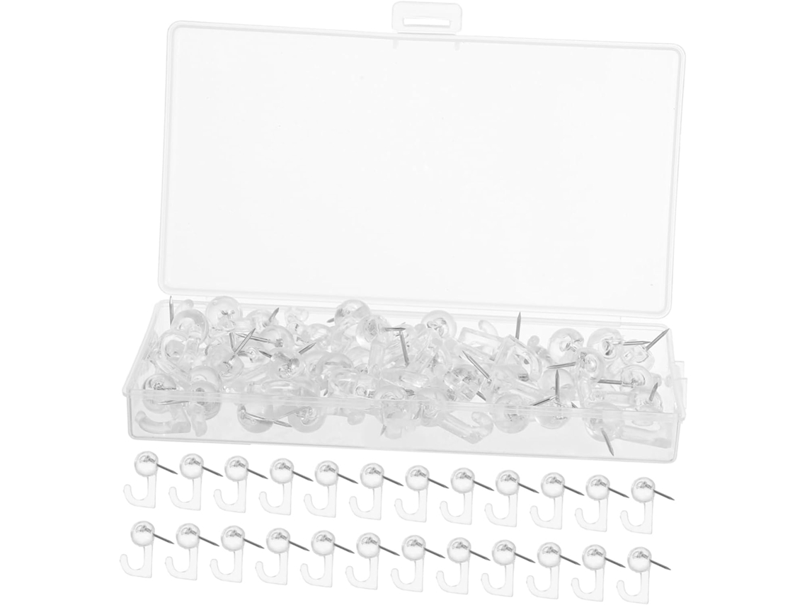 Ganazolo - Conjunto De 100 Tachinhas Transparentes Para Quadro Cortiça