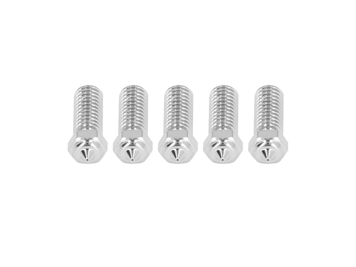 Set De 5 Bicos Para Impressora 3d 1.75mm 0.4mm De Bronze E Aço Inoxidável Para Qidi X Maximum 3 X Smart3 X Plus3