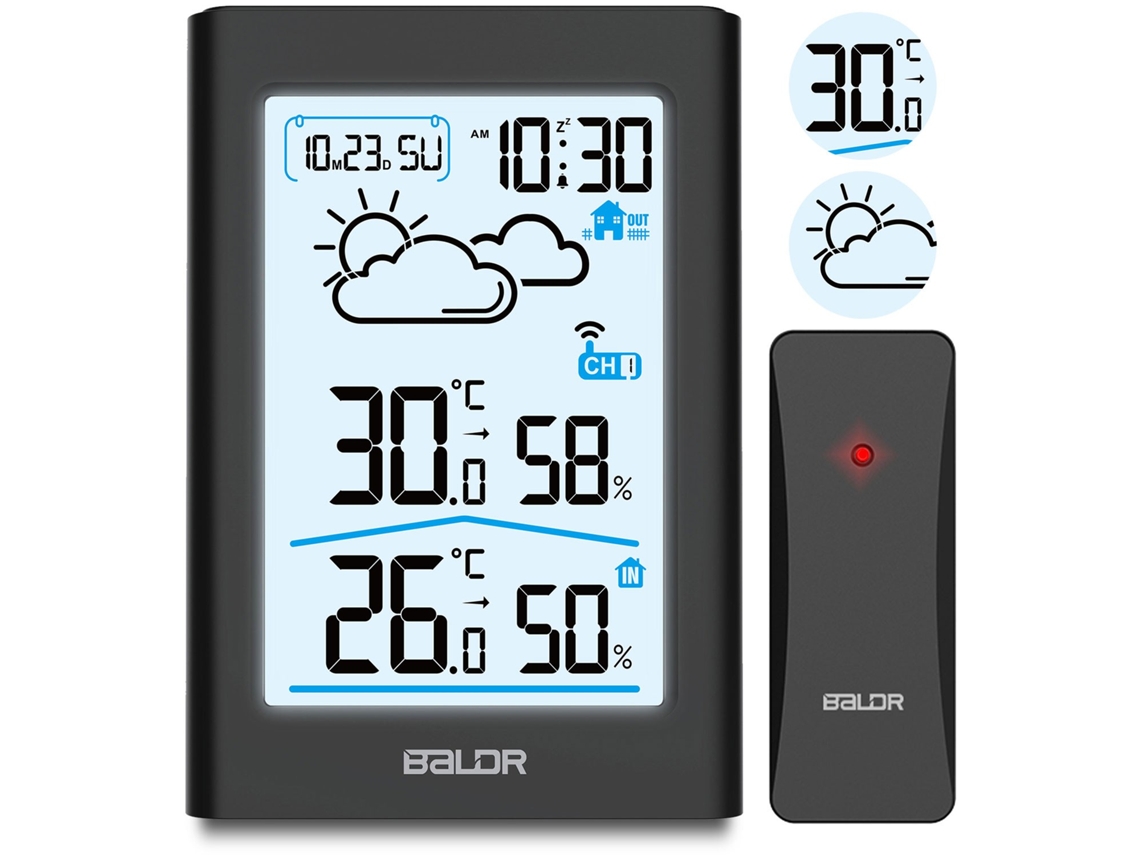 Estação Meteorológica Digital BD-911 Com Display Preto