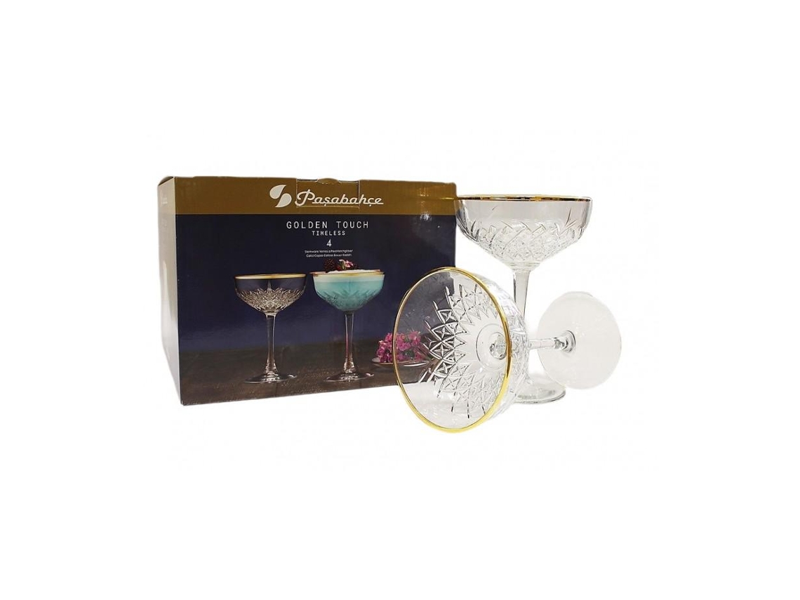 Conjunto 4 Copos Timeless Golden Touch 255 ml