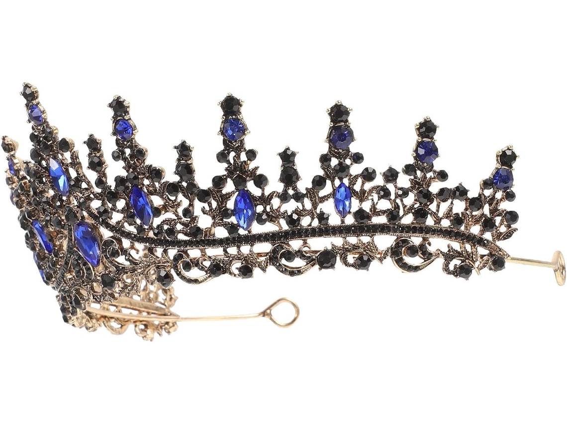 Delicada tiara de casamento em liga de zinco e strass, coroa compacta.