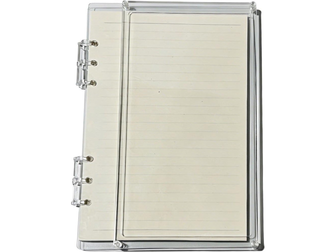 Pasta Transparente Livros, Caderno De Folhas Soltas, Pasta De Acrílico Recarregável Com Capa Transparente