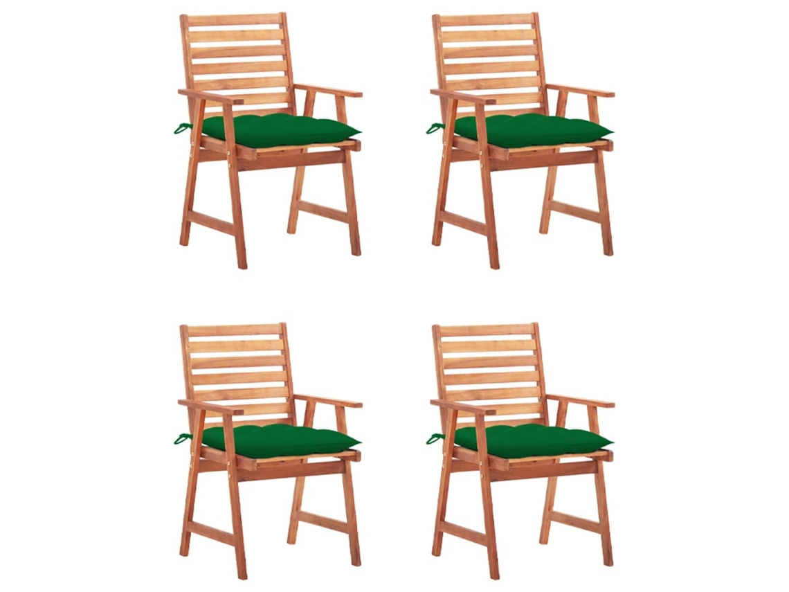 Outdoor Chair, Outdoor Chairs Vidaxl Verde Madeira De Acácia (n/a)