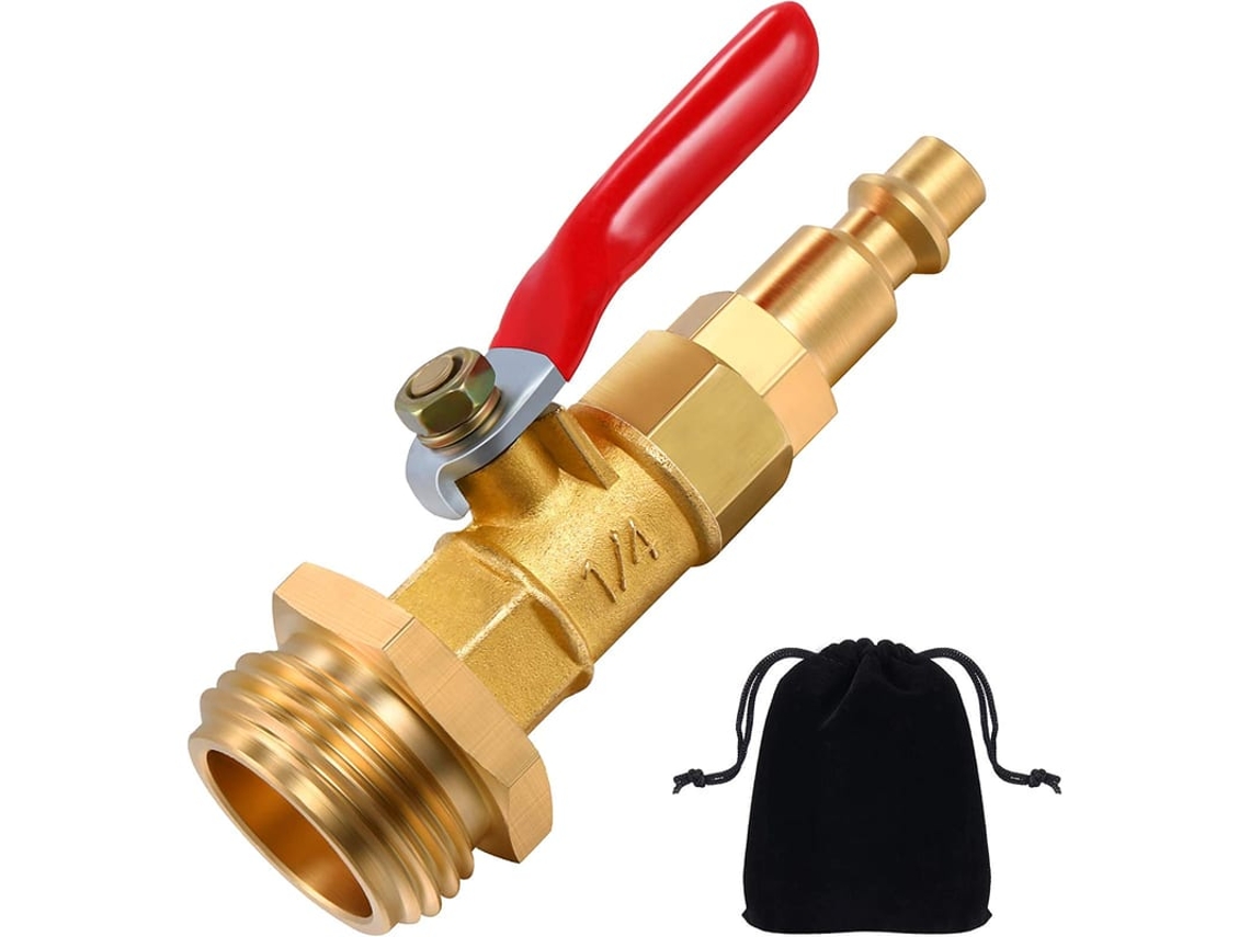 Adaptador De Blowout Para Inverno Hotop Com Plugue De Conexão Rápida Masculino De 1/4 Polegada E Rosca Ght Masculina De 3/4 Polegada