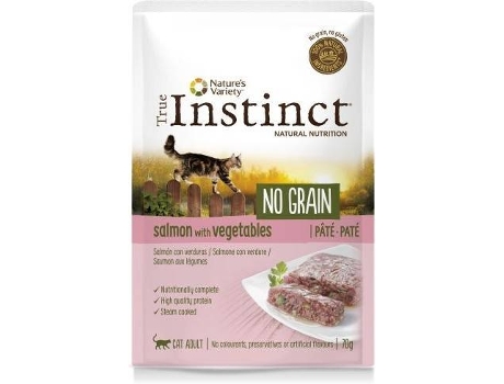Ração para Gatos  Sem Cereais (70g - Húmida - Sabor: Salmão e Vegetais)