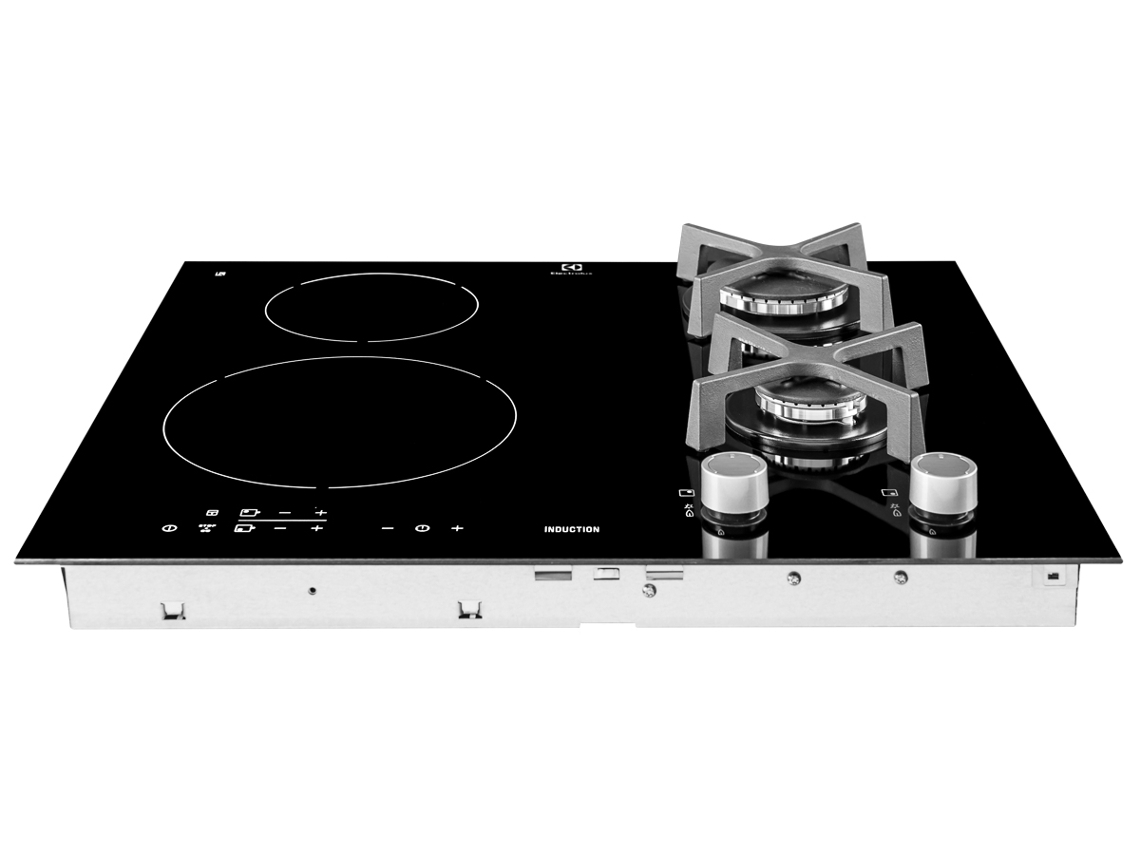 Placa de Gás e Indução ELECTROLUX EGD6576NOK (Elétrica e Gás Natural - 59 cm - Preto)
