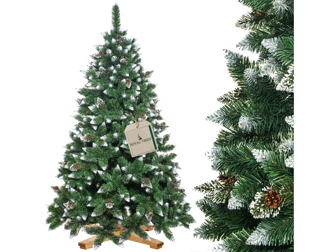Árvore de Natal Artificial Pinho Diamante 240 Cm com Neve Artificial SPRINGOS