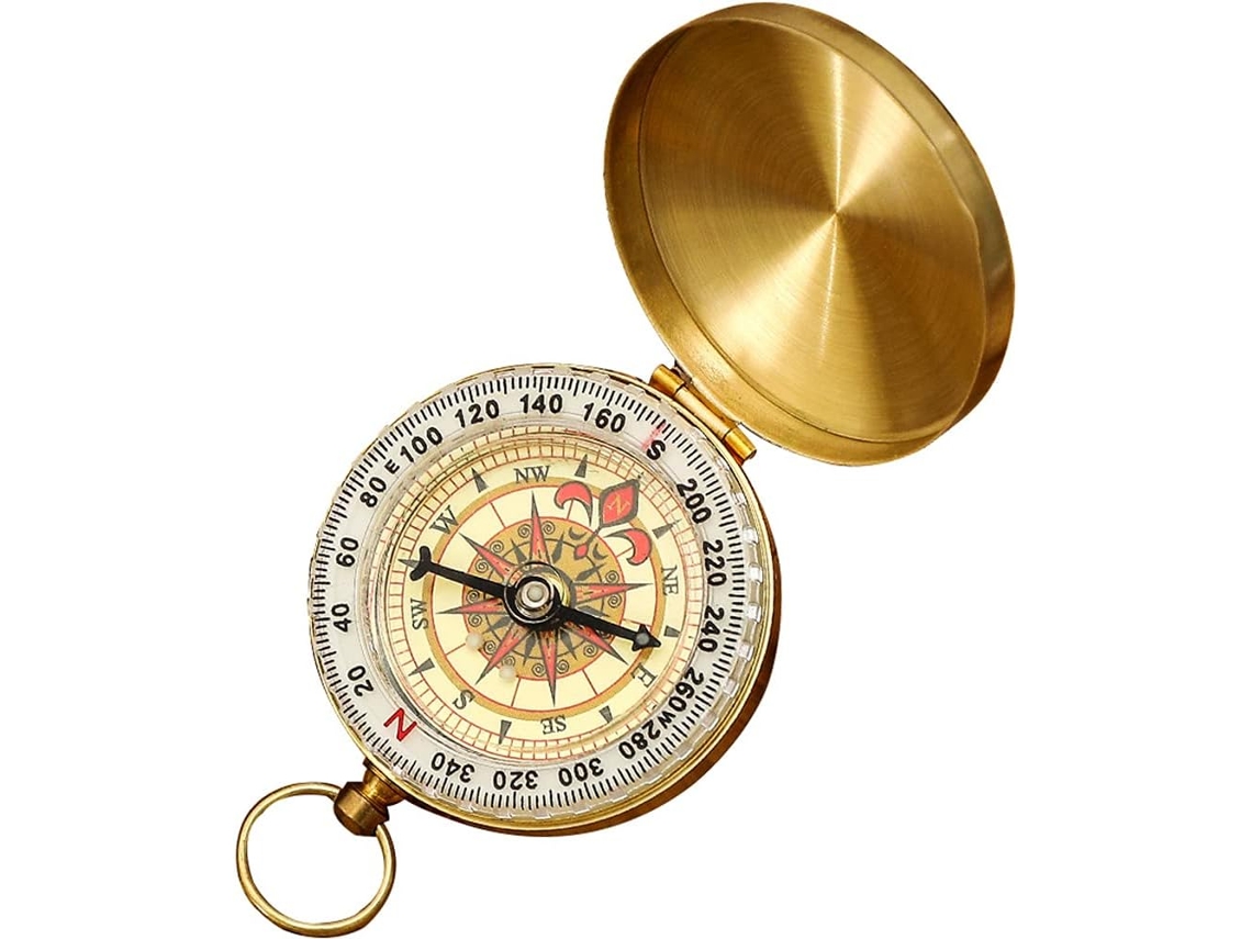 Bússola de Navegação Vintage com Função Luminosa, Resistente à Água AQUAFORGE